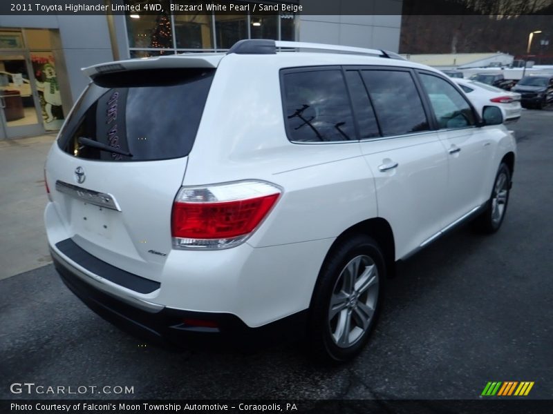 Blizzard White Pearl / Sand Beige 2011 Toyota Highlander Limited 4WD