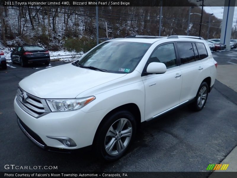 Blizzard White Pearl / Sand Beige 2011 Toyota Highlander Limited 4WD