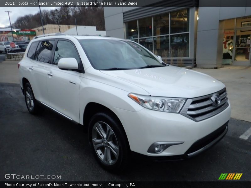 Blizzard White Pearl / Sand Beige 2011 Toyota Highlander Limited 4WD