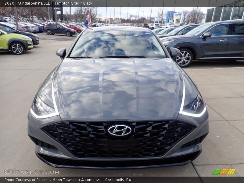 Hampton Gray / Black 2020 Hyundai Sonata SEL