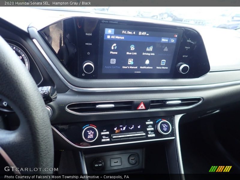 Hampton Gray / Black 2020 Hyundai Sonata SEL