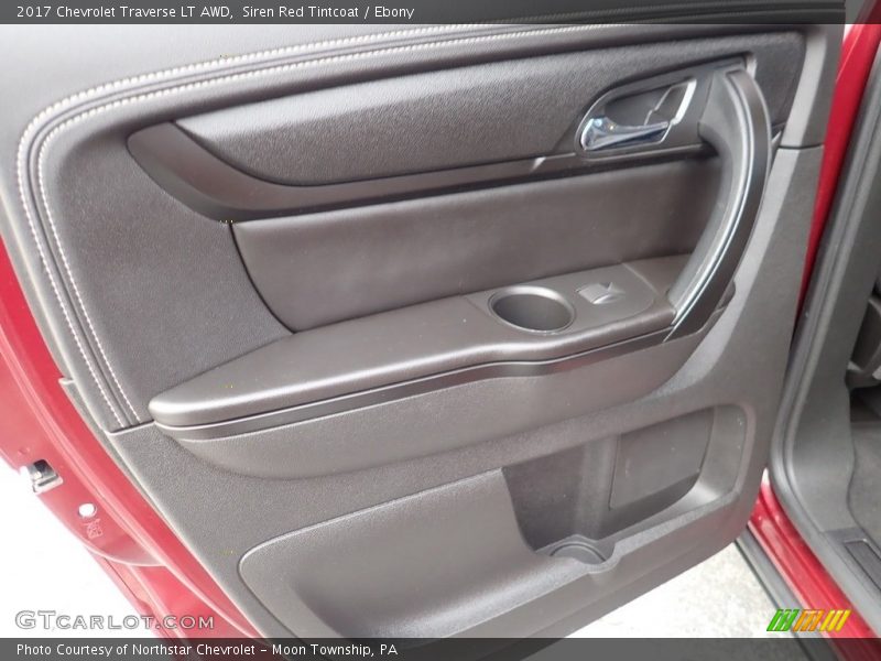 Siren Red Tintcoat / Ebony 2017 Chevrolet Traverse LT AWD