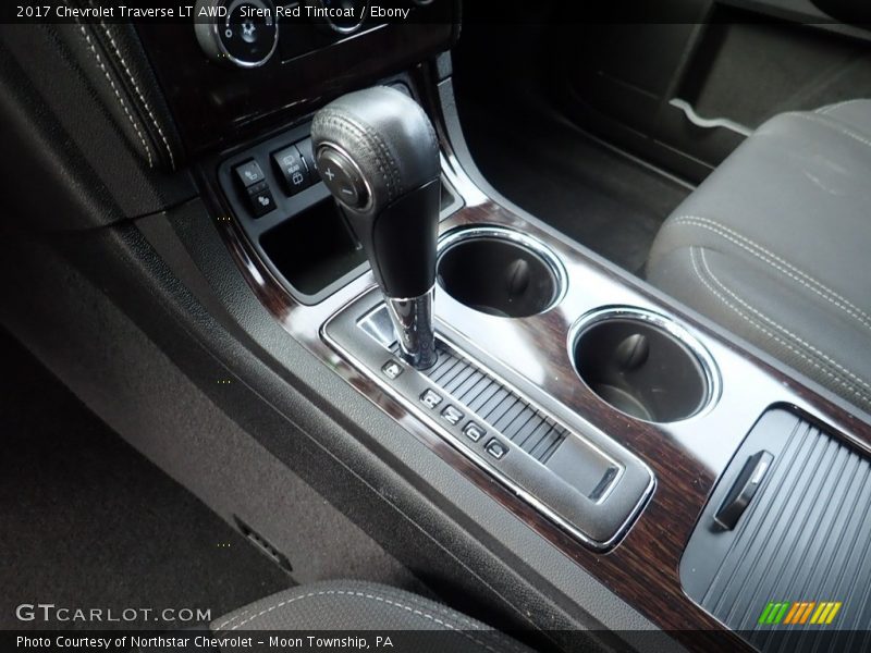 Siren Red Tintcoat / Ebony 2017 Chevrolet Traverse LT AWD
