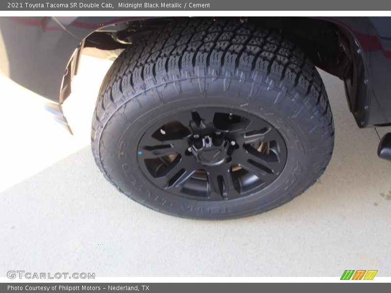 Midnight Black Metallic / Cement 2021 Toyota Tacoma SR Double Cab