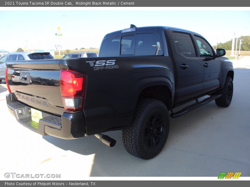 Midnight Black Metallic / Cement 2021 Toyota Tacoma SR Double Cab