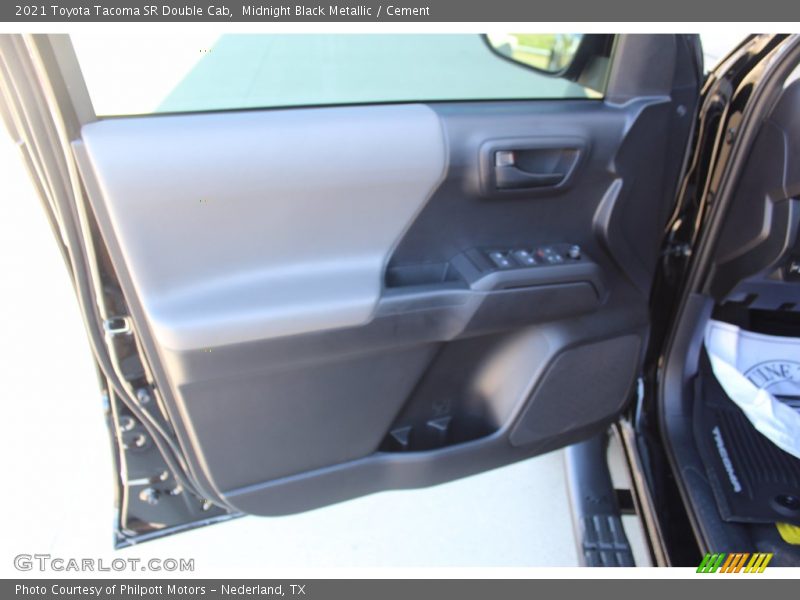 Midnight Black Metallic / Cement 2021 Toyota Tacoma SR Double Cab