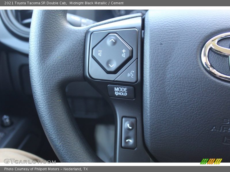 Midnight Black Metallic / Cement 2021 Toyota Tacoma SR Double Cab