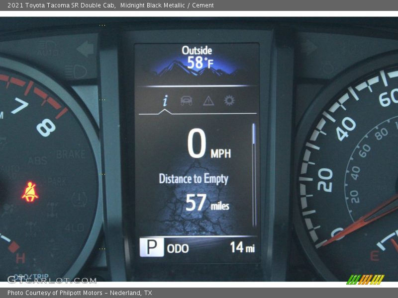 Midnight Black Metallic / Cement 2021 Toyota Tacoma SR Double Cab