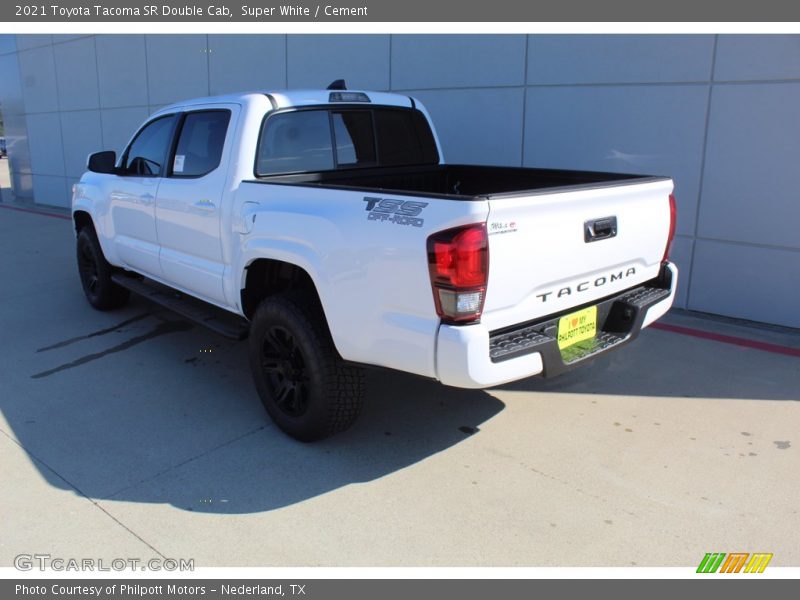 Super White / Cement 2021 Toyota Tacoma SR Double Cab
