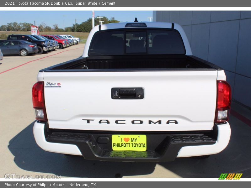 Super White / Cement 2021 Toyota Tacoma SR Double Cab