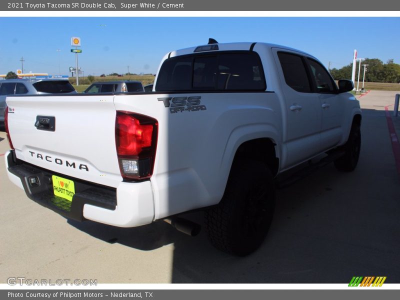Super White / Cement 2021 Toyota Tacoma SR Double Cab