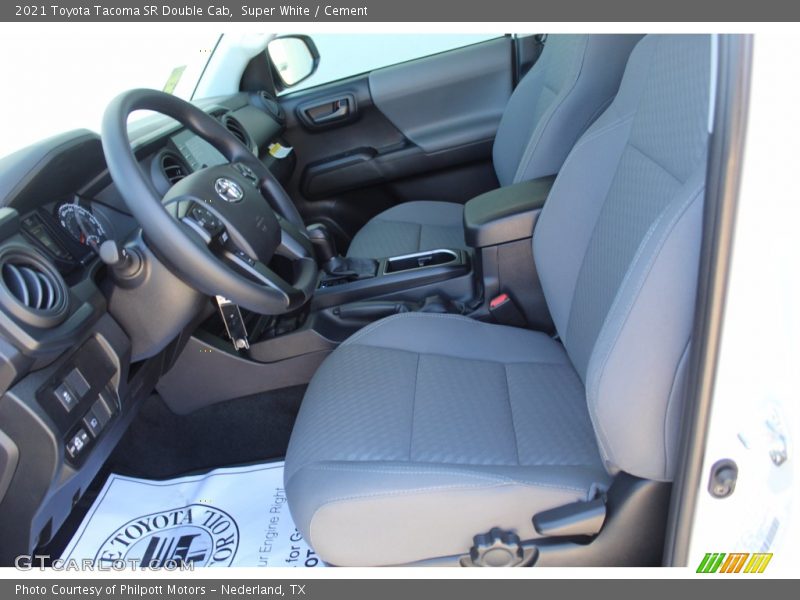 Super White / Cement 2021 Toyota Tacoma SR Double Cab