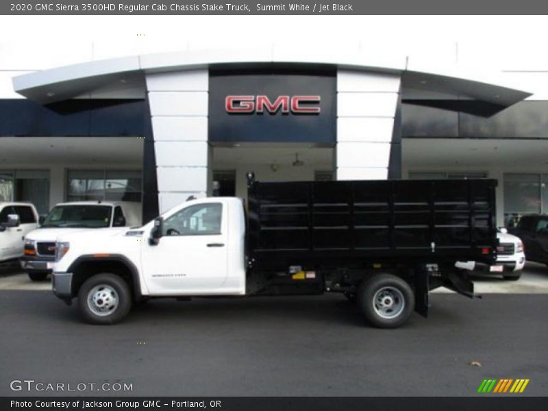 Summit White / Jet Black 2020 GMC Sierra 3500HD Regular Cab Chassis Stake Truck