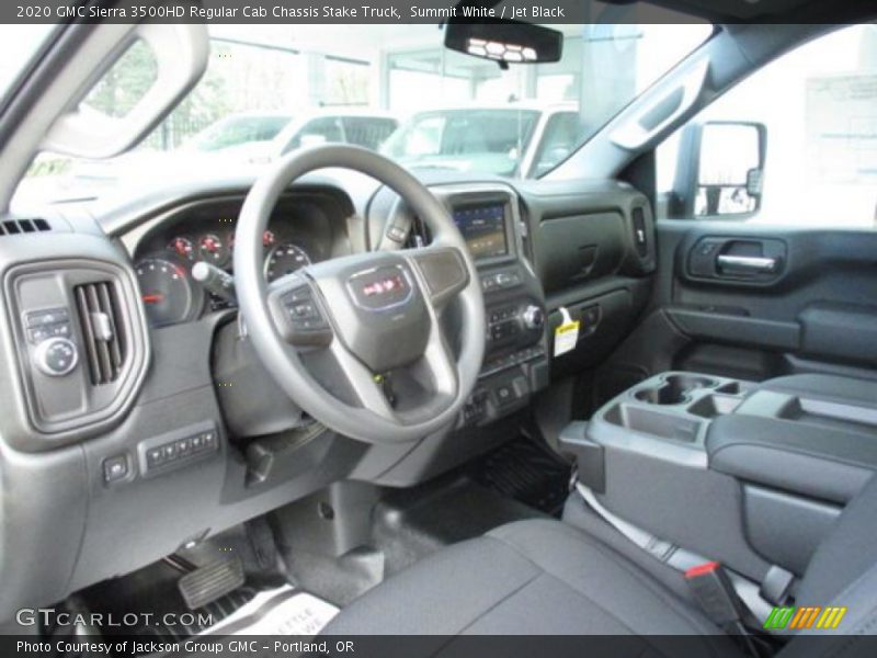 Summit White / Jet Black 2020 GMC Sierra 3500HD Regular Cab Chassis Stake Truck