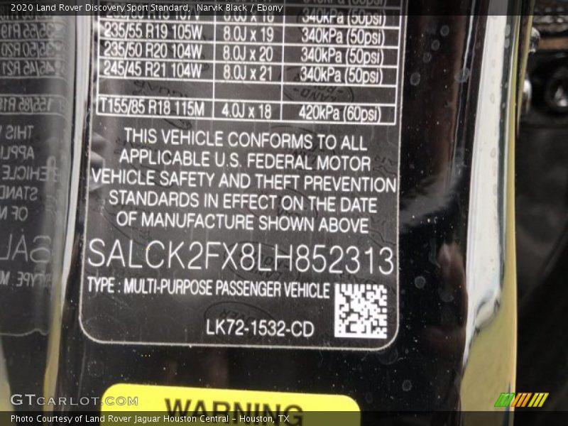 Narvik Black / Ebony 2020 Land Rover Discovery Sport Standard