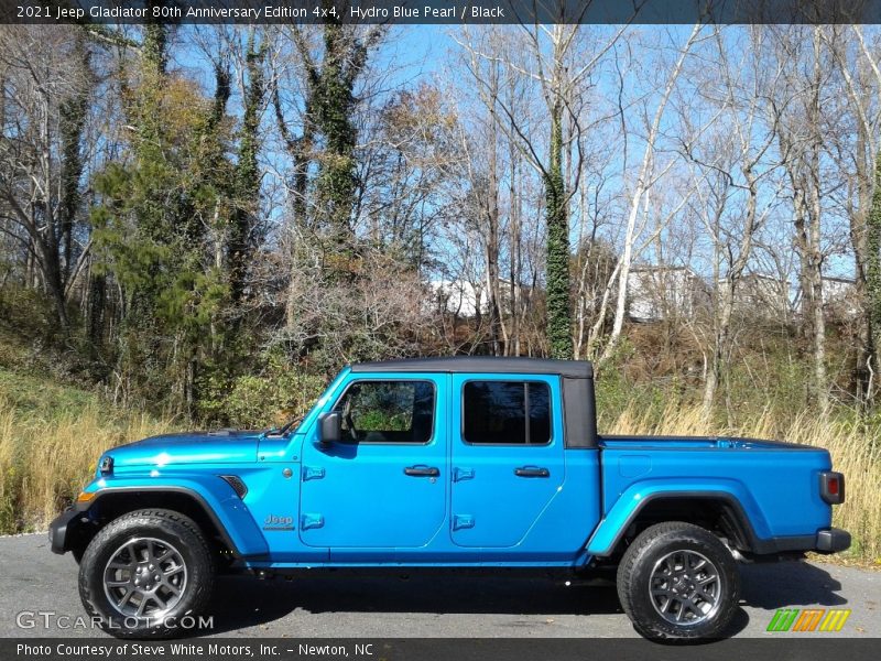 Hydro Blue Pearl / Black 2021 Jeep Gladiator 80th Anniversary Edition 4x4