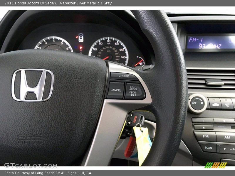 Alabaster Silver Metallic / Gray 2011 Honda Accord LX Sedan