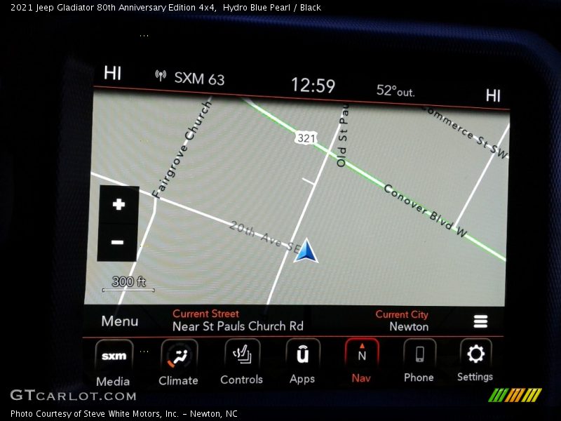 Navigation of 2021 Gladiator 80th Anniversary Edition 4x4
