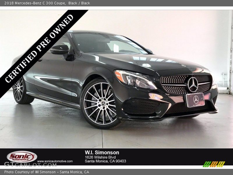 Black / Black 2018 Mercedes-Benz C 300 Coupe
