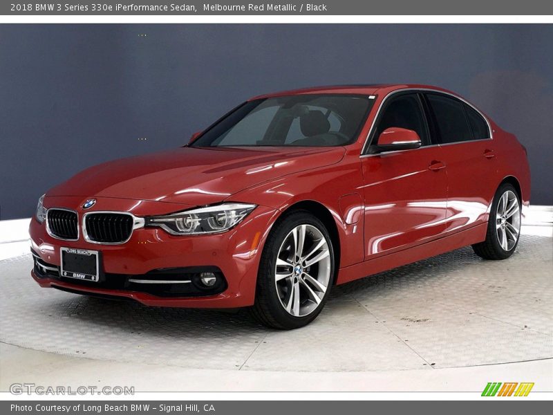 Melbourne Red Metallic / Black 2018 BMW 3 Series 330e iPerformance Sedan