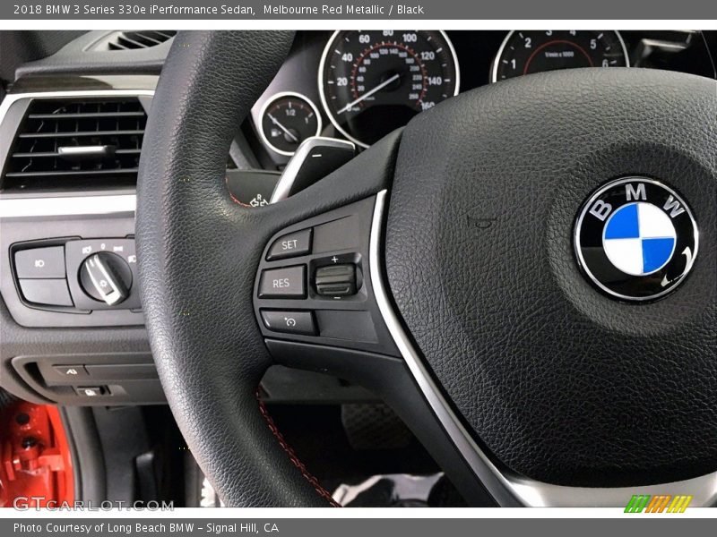 Melbourne Red Metallic / Black 2018 BMW 3 Series 330e iPerformance Sedan