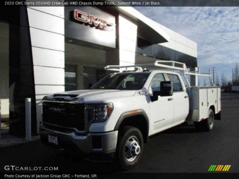 Summit White / Jet Black 2020 GMC Sierra 3500HD Crew Cab 4WD Chassis Dump Truck