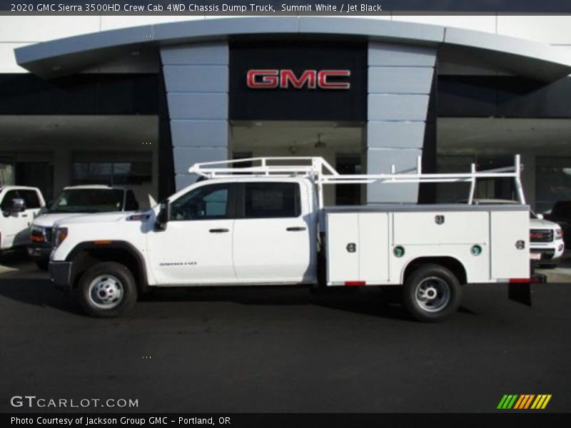 Summit White / Jet Black 2020 GMC Sierra 3500HD Crew Cab 4WD Chassis Dump Truck