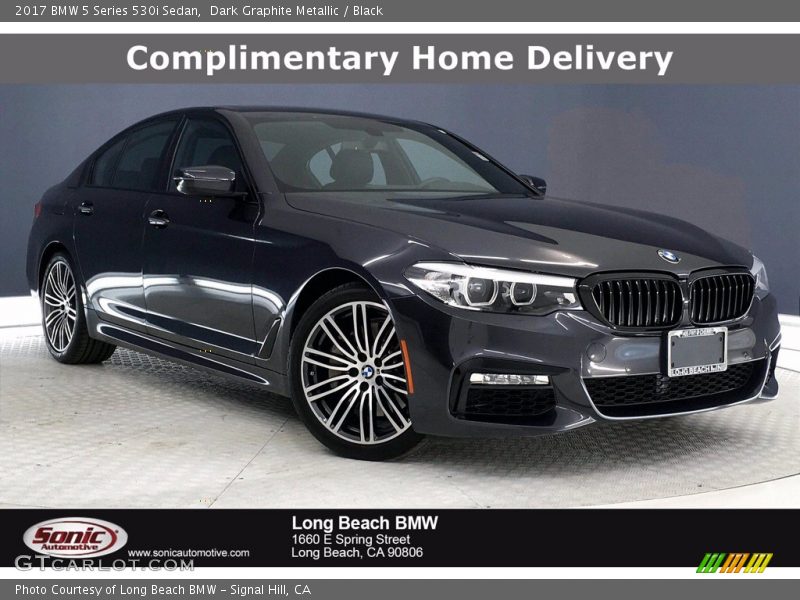 Dark Graphite Metallic / Black 2017 BMW 5 Series 530i Sedan