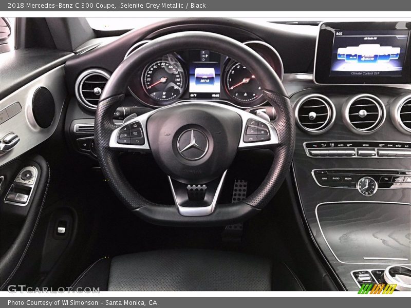 Selenite Grey Metallic / Black 2018 Mercedes-Benz C 300 Coupe