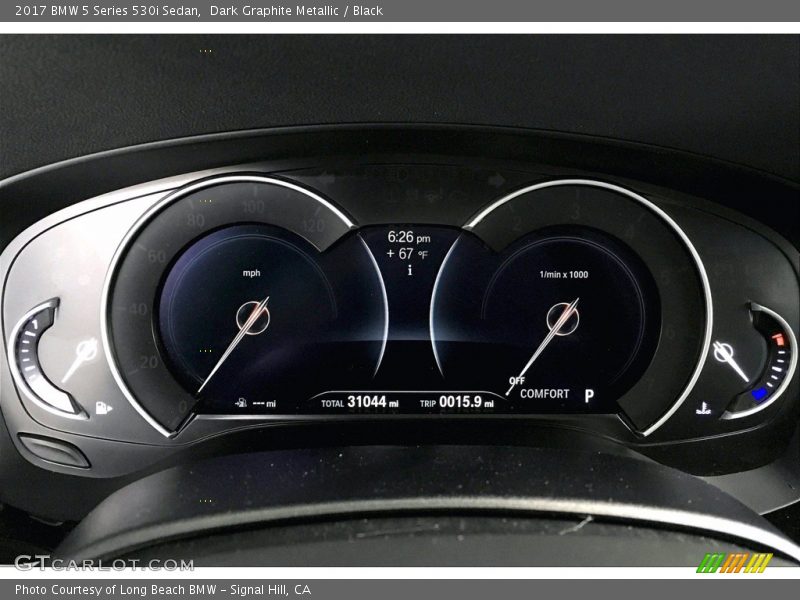 Dark Graphite Metallic / Black 2017 BMW 5 Series 530i Sedan