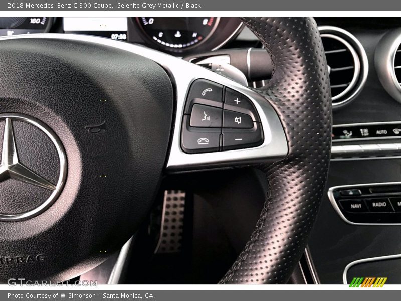 Selenite Grey Metallic / Black 2018 Mercedes-Benz C 300 Coupe