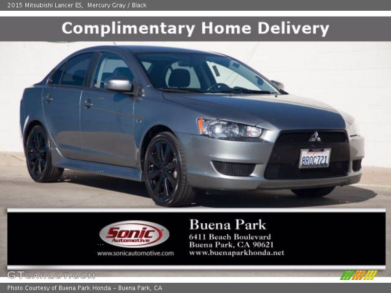 Mercury Gray / Black 2015 Mitsubishi Lancer ES