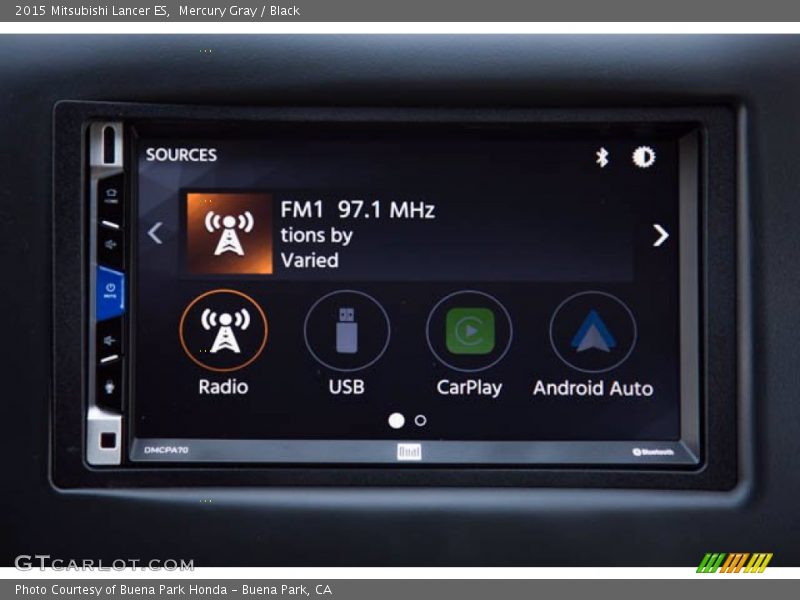 Mercury Gray / Black 2015 Mitsubishi Lancer ES