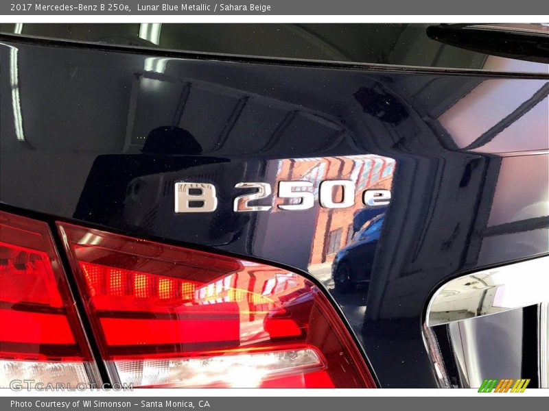 Lunar Blue Metallic / Sahara Beige 2017 Mercedes-Benz B 250e