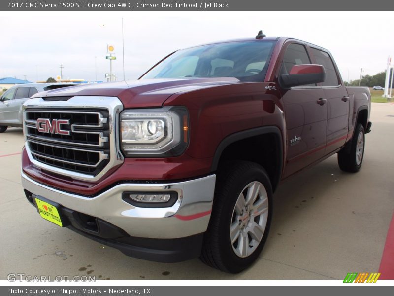 Crimson Red Tintcoat / Jet Black 2017 GMC Sierra 1500 SLE Crew Cab 4WD