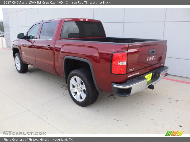 Crimson Red Tintcoat / Jet Black 2017 GMC Sierra 1500 SLE Crew Cab 4WD