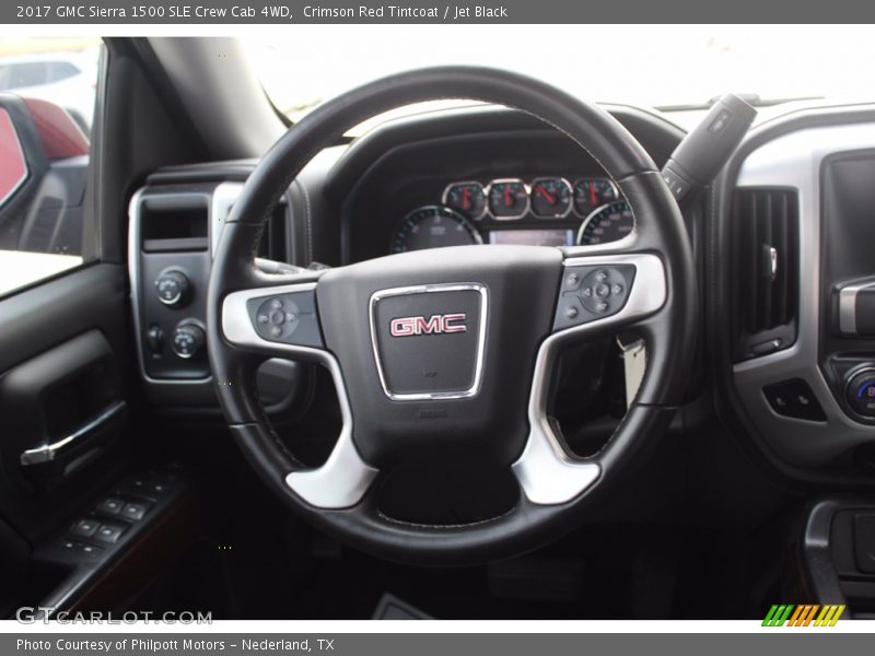 Crimson Red Tintcoat / Jet Black 2017 GMC Sierra 1500 SLE Crew Cab 4WD