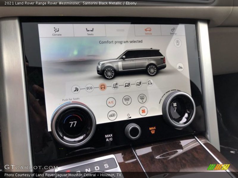 Controls of 2021 Range Rover Westminster