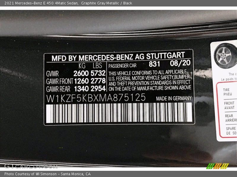 Graphite Gray Metallic / Black 2021 Mercedes-Benz E 450 4Matic Sedan