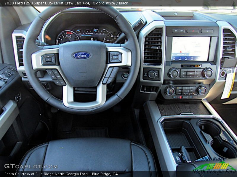 Oxford White / Black 2020 Ford F250 Super Duty Lariat Crew Cab 4x4