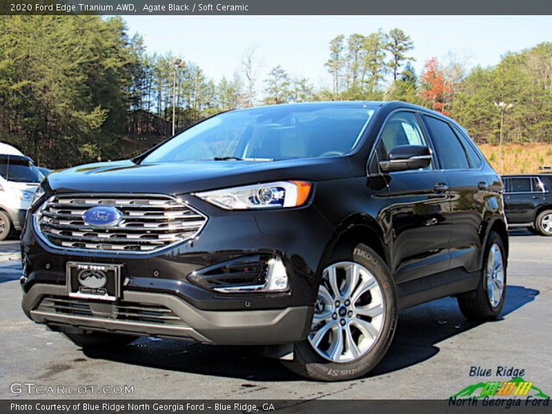 Agate Black / Soft Ceramic 2020 Ford Edge Titanium AWD