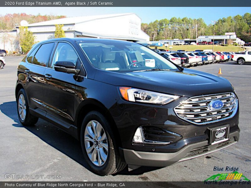 Agate Black / Soft Ceramic 2020 Ford Edge Titanium AWD