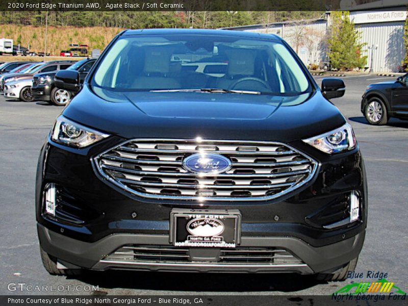 Agate Black / Soft Ceramic 2020 Ford Edge Titanium AWD