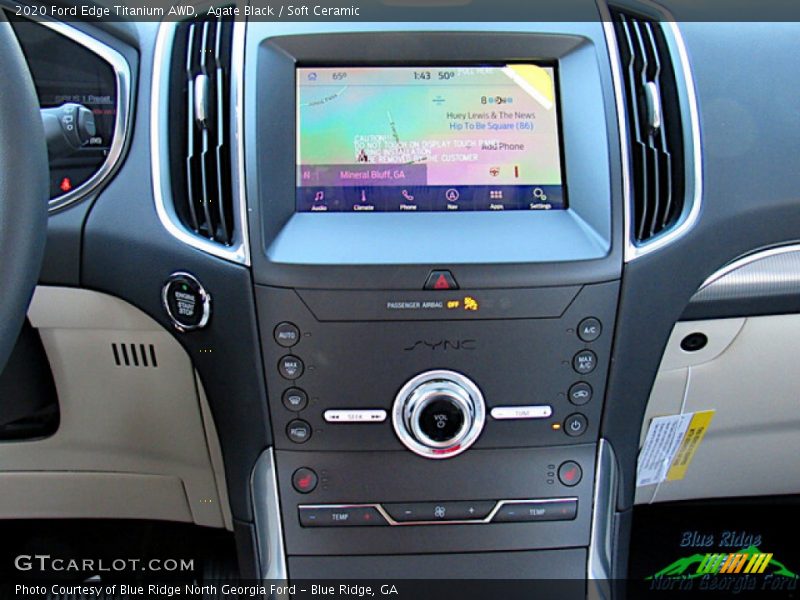 Agate Black / Soft Ceramic 2020 Ford Edge Titanium AWD