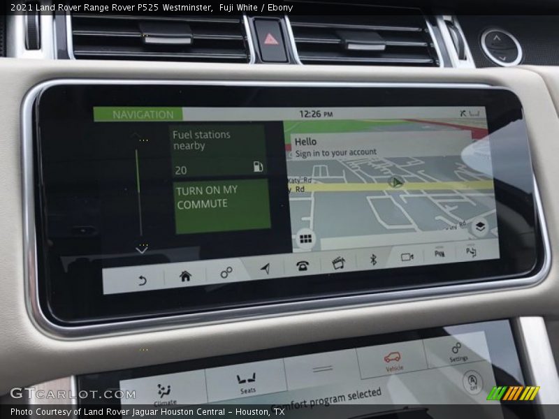 Navigation of 2021 Range Rover P525 Westminster