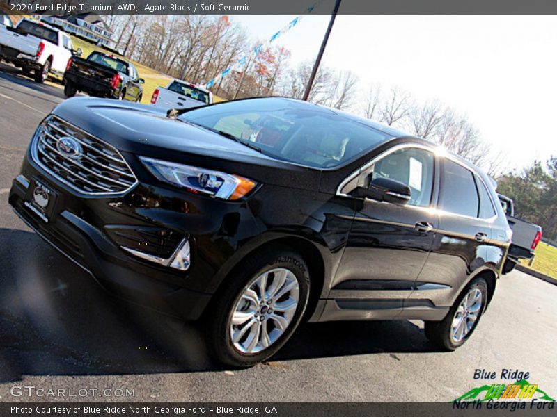 Agate Black / Soft Ceramic 2020 Ford Edge Titanium AWD
