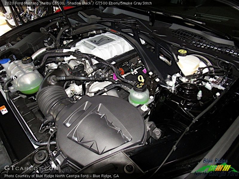  2020 Mustang Shelby GT500 Engine - 5.2 Liter Supercharged DOHC 32-Valve Ti-VCT Cross Plane Crank V8