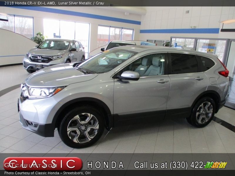 Lunar Silver Metallic / Gray 2018 Honda CR-V EX-L AWD