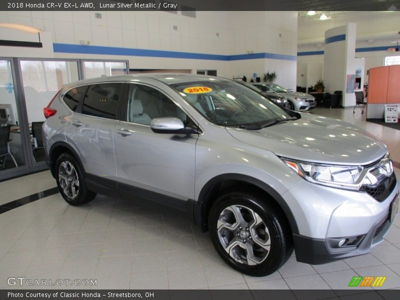 Lunar Silver Metallic / Gray 2018 Honda CR-V EX-L AWD