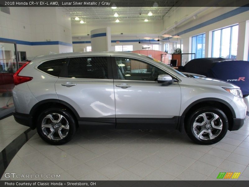 Lunar Silver Metallic / Gray 2018 Honda CR-V EX-L AWD